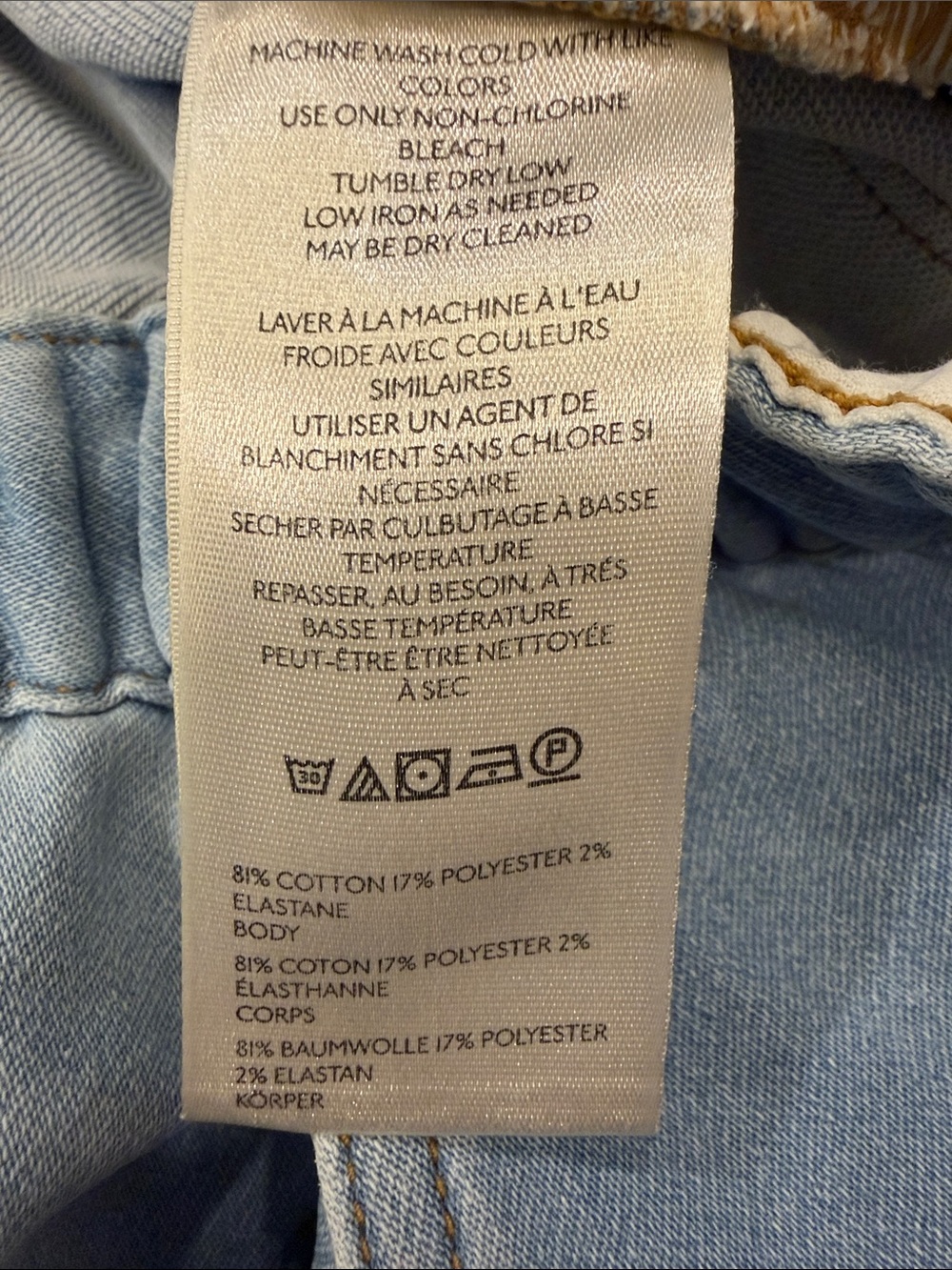 Anthropologie Pilcro Denim-Knit Pull On High Rise Wide Leg Jeans Size Large - Picture 6 of 11